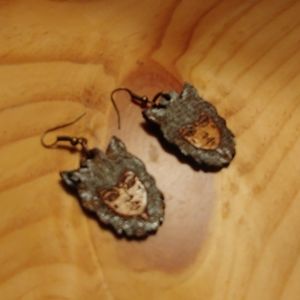 Laser cut wood earings